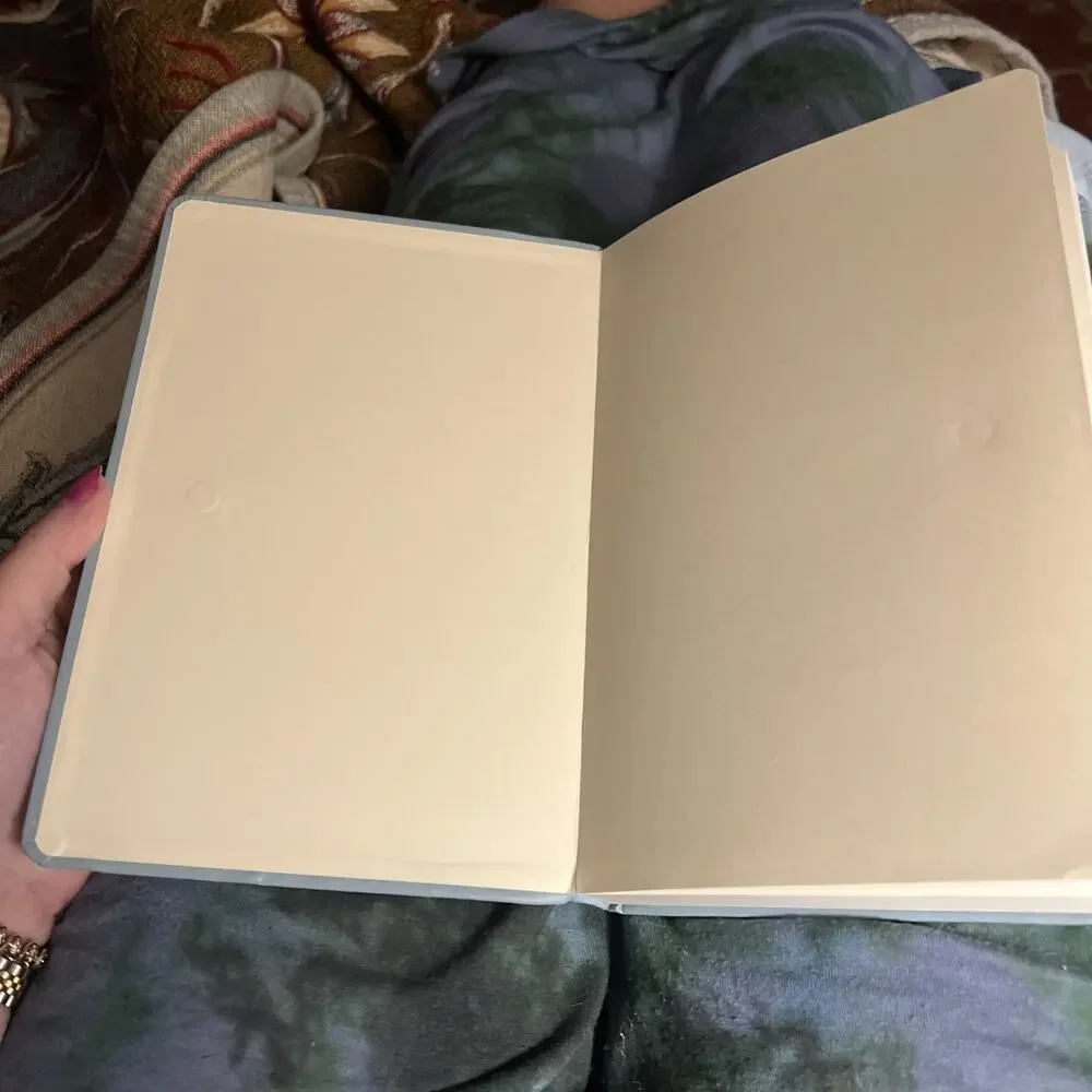 360 Page Premium Leather Journal/Notebook w/Pen Insert, Blue Open Box No Pen/Mkr